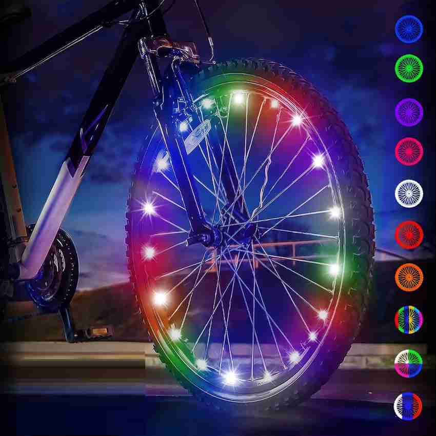 Bicycle Spokes Reflector Bike Lights Bikes Wheel Rim Warning Light Cycling  Kit