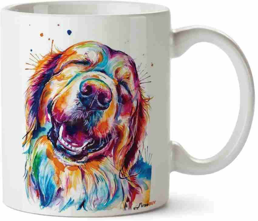 FirseBUY Custom Pet Cup Cute Colorful Dog Photo Printed Ceramic