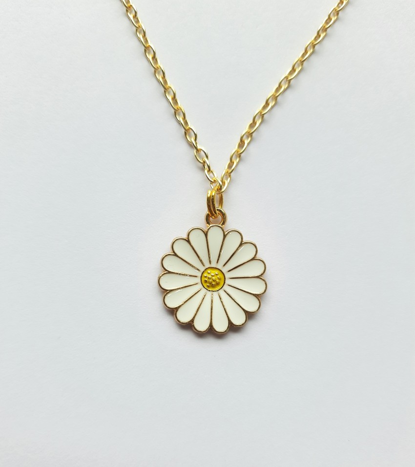 Gold hot sale daisy necklace