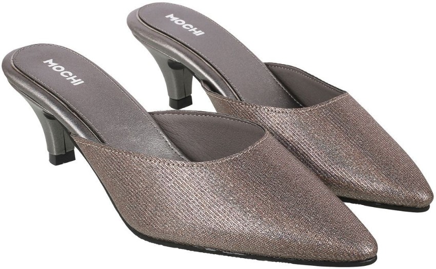 MOCHI Women Grey Heels - Buy MOCHI Women Grey Heels Online at Best