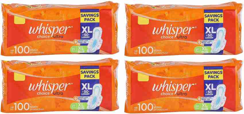 Whisper Choice Ultra XL- 20+20 Pads Sanitary Pad, Buy Women Hygiene  products online in India