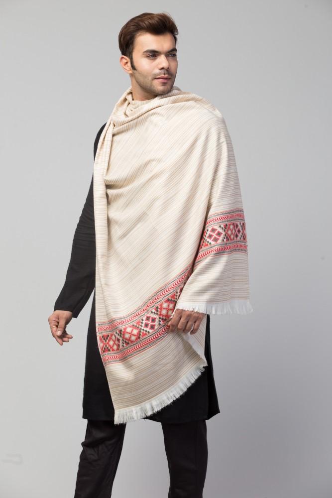 White shawl hot sale for men