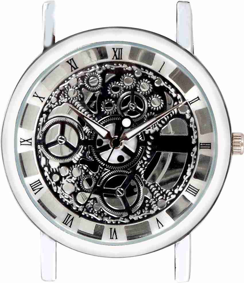 Transparent analog watch clearance
