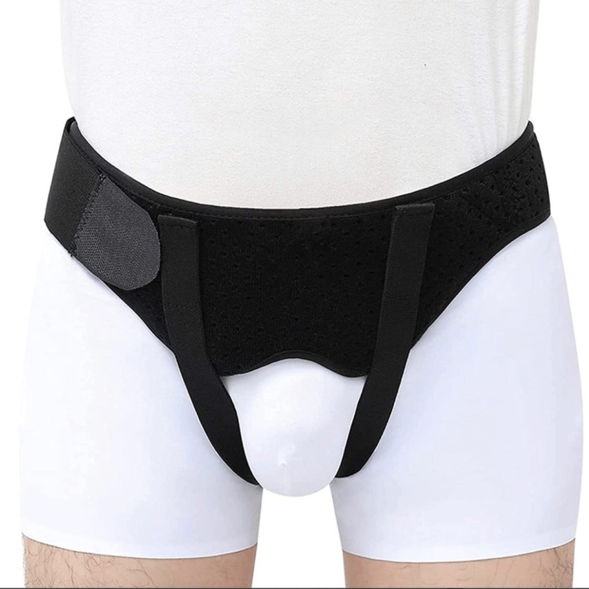 Wonder Care- Grey Inguinal Hernia Support Truss brace for Single / Double  Inguinal or Sports Hernia with Two Removable Compression Pads & Adjustable