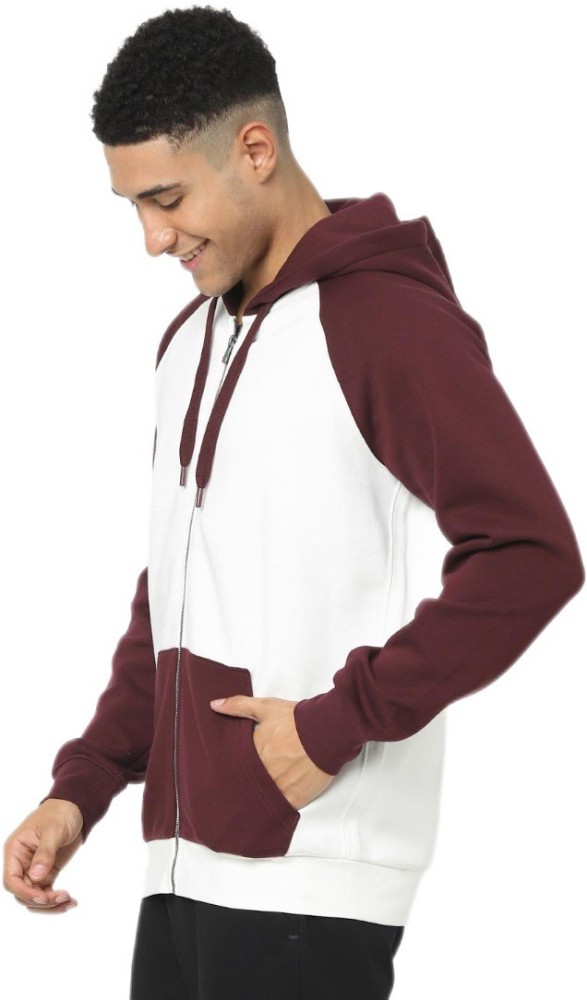 Maroon and shop white hoodie