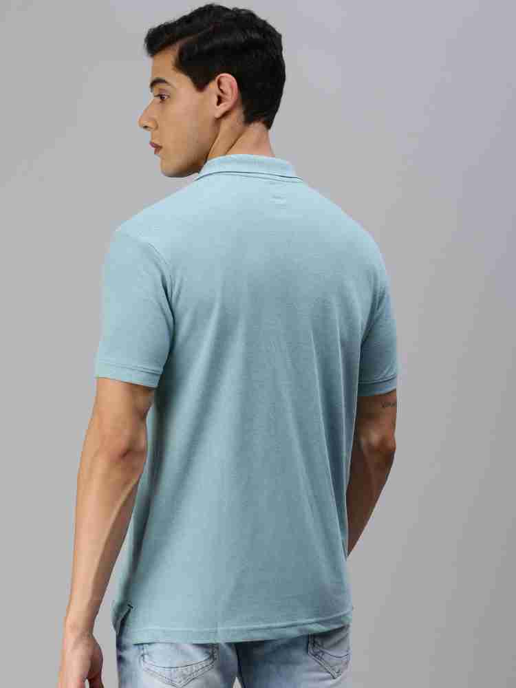 Aqua blue outlet polo t shirt