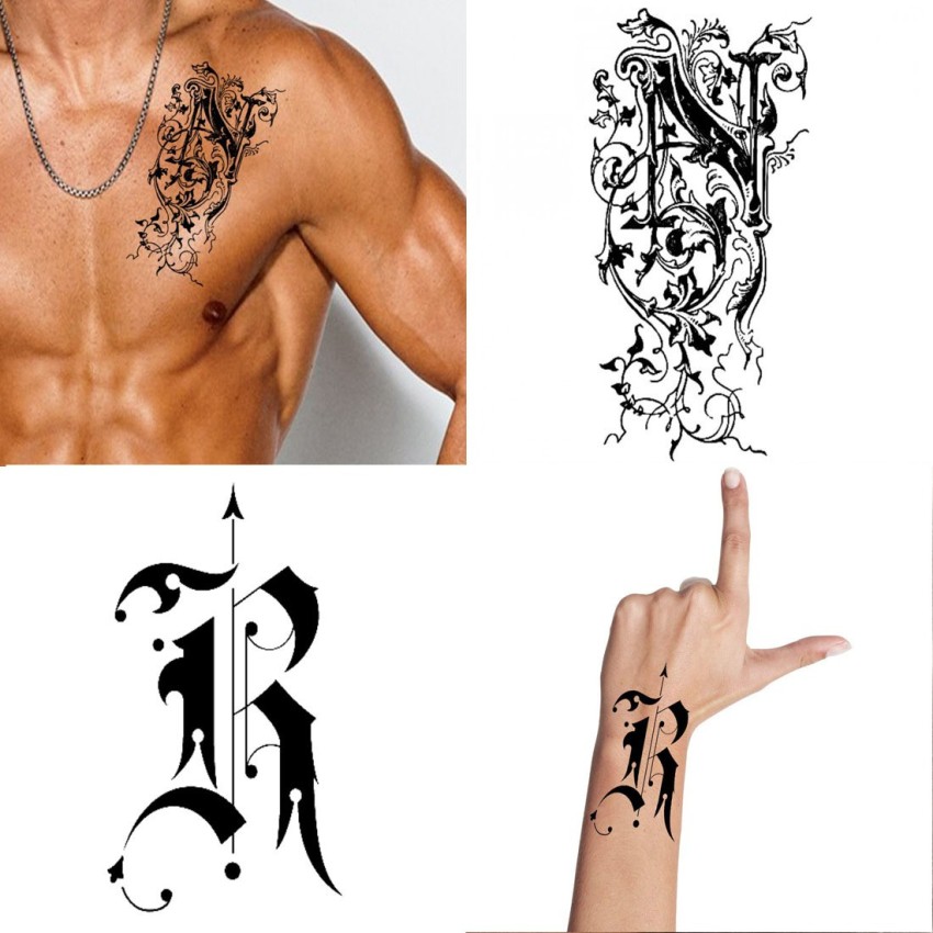 Ordershock NR Name Letter Tattoo Waterproof Boys and Girls Temporary Body  Tattoo Pack of 2  Price in India Buy Ordershock NR Name Letter Tattoo  Waterproof Boys and Girls Temporary Body Tattoo