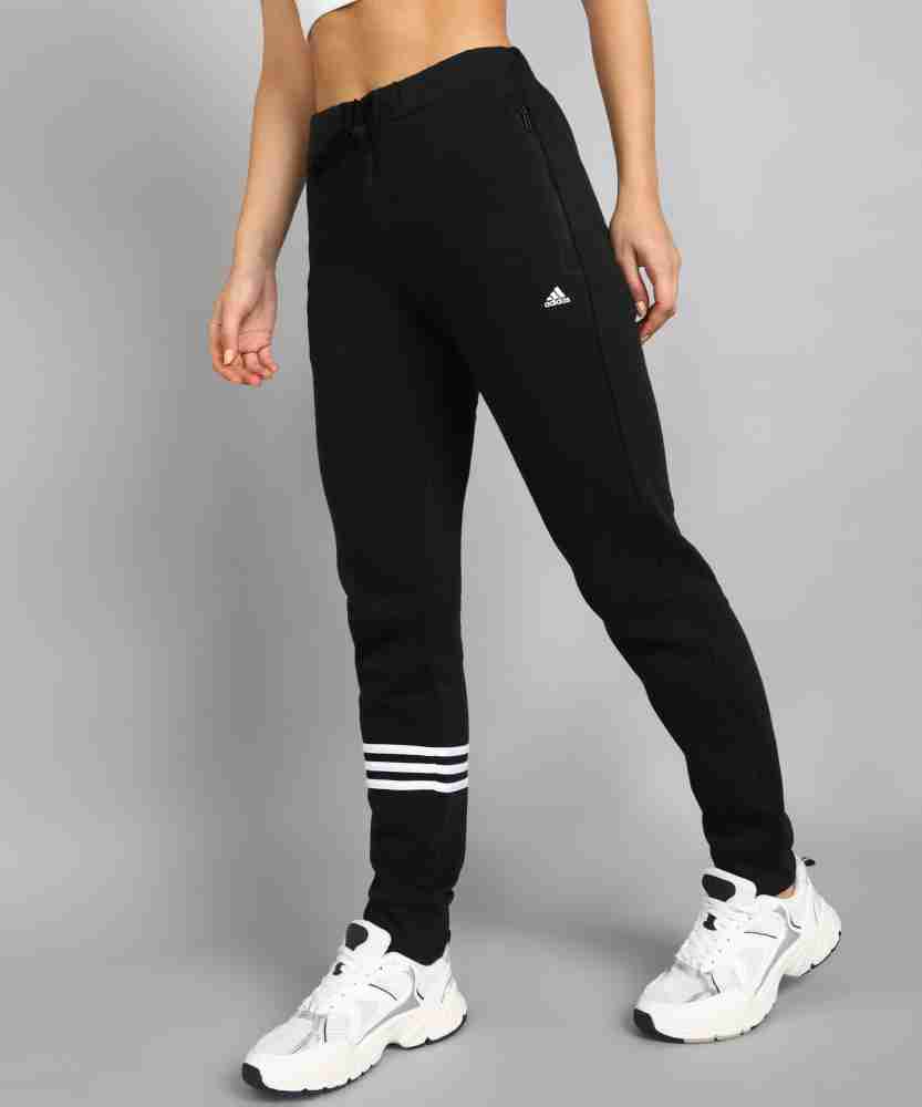 ADIDAS Striped Women Black Track Pants - Buy ADIDAS Striped Women