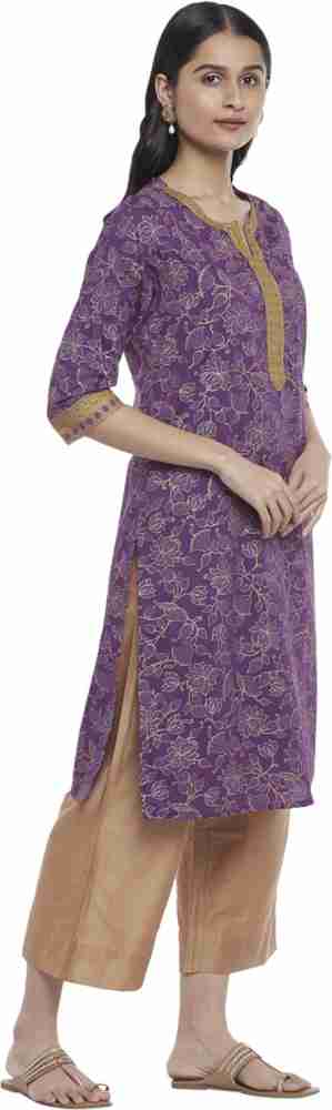 Rangmanch by Pantaloons Women Floral Print Straight Kurta - Buy