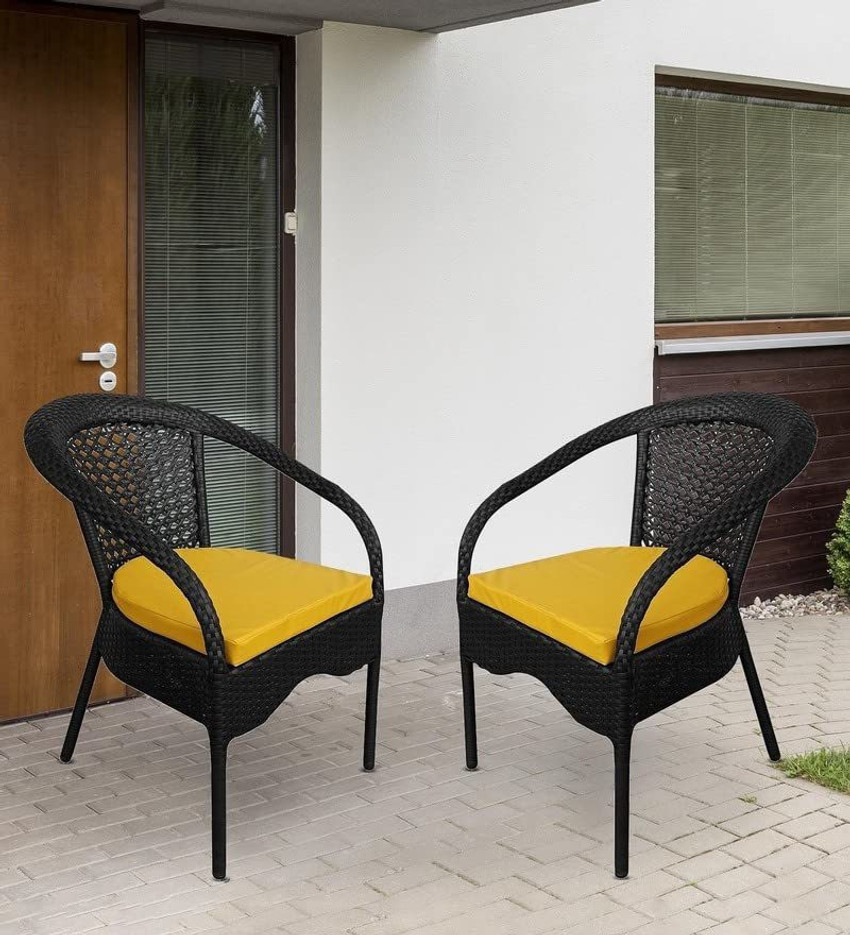 Yellow online wicker chairs