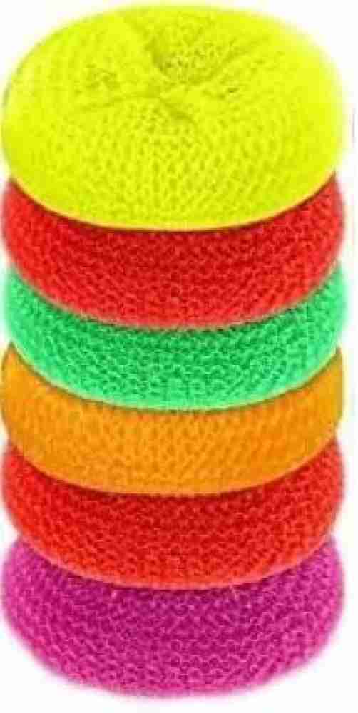 Plastic Scrubber Round Nylon Scrubbers Small Size (Pack of 12