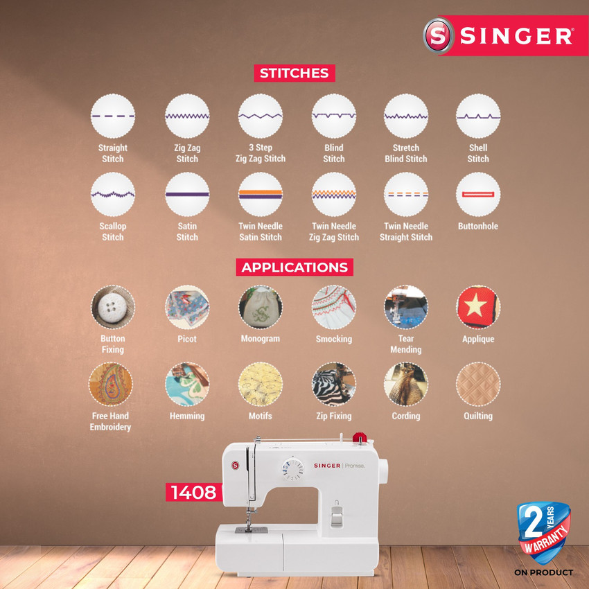 Singer fm 1408 top electric sewing machine