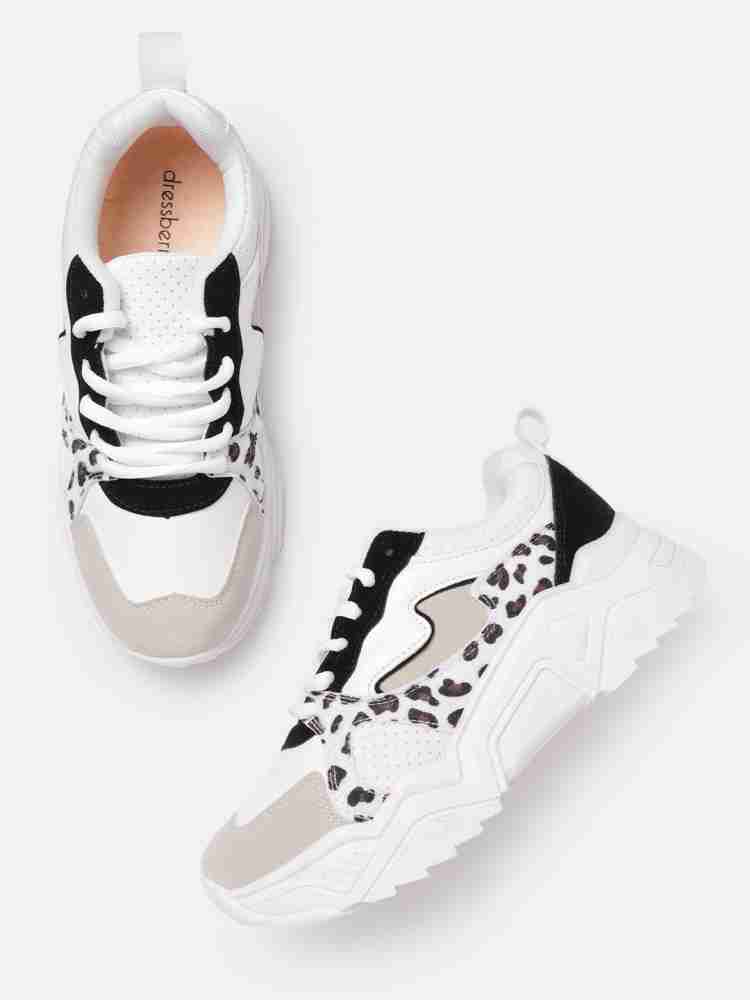 Dressberry DressBerry Women White Black Animal Print Sneakers Sneakers For Women Buy Dressberry DressBerry Women White Black Animal Print Sneakers Sneakers For Women Online at Best Price Shop Online f...