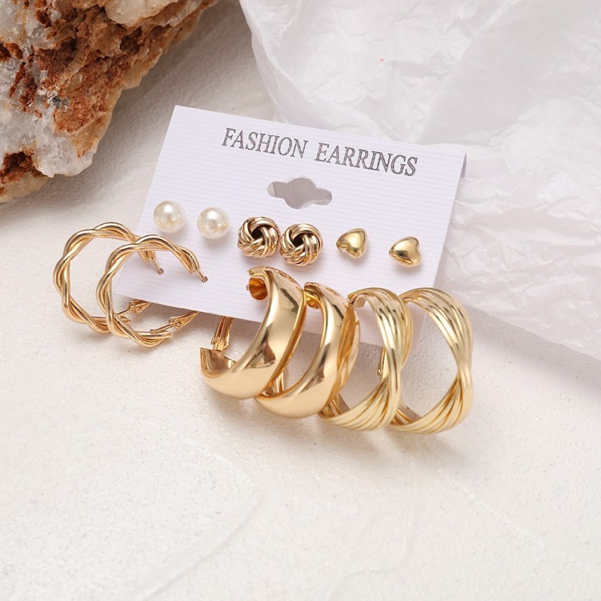 Classy Gold Women Casting Earring