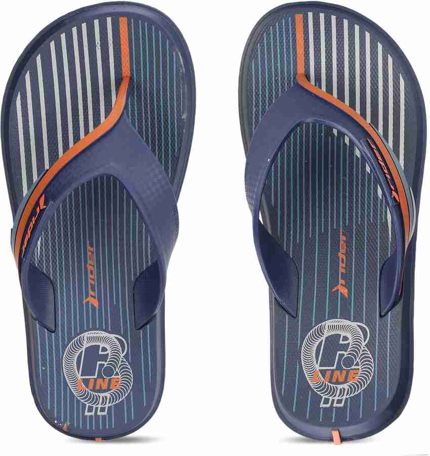 Orange and blue flip flops deals