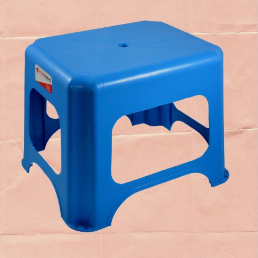 qumico etp Plastic Bathroom Stool Medium Blue and Pink