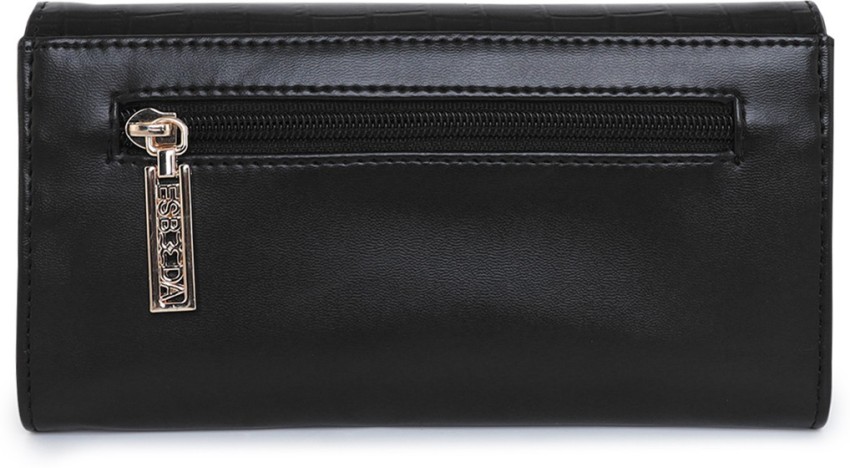 ESBEDA Men Women Casual Black Artificial Leather Wallet Black Price in India Flipkart