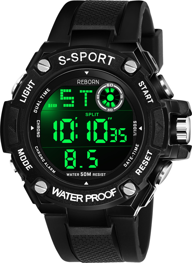 Reborn 9107 BLACK New Attractive Sport look Design Military Green LED Calendar and time and date Digital Watch For Men Buy Reborn 9107 BLACK New Attractive Sport look Design Military