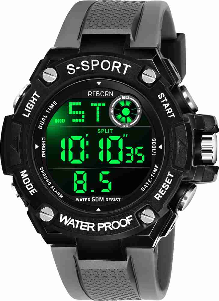 Sport watch green light top
