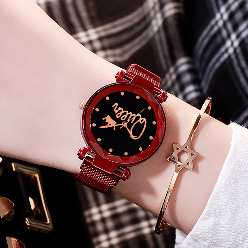 Red colour watch for girl cheap