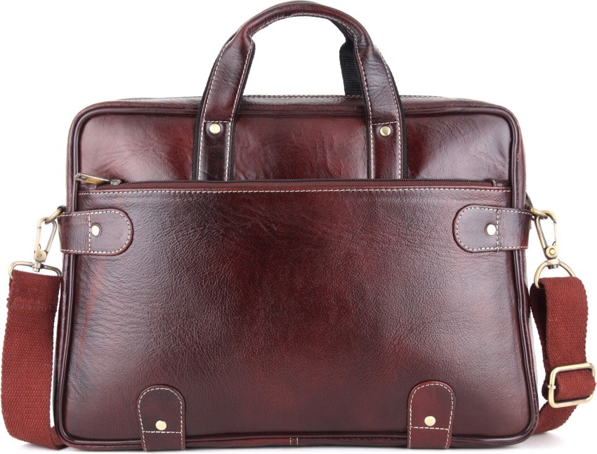 WILDHORN Laptop Bags : Buy WILDHORN Brown Leather Laptop Messenger