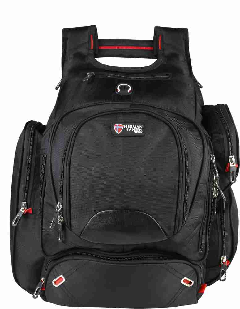 HERMAN HANSEN Multiple Compartment 45 L Laptop Backpack Black Price in India Flipkart