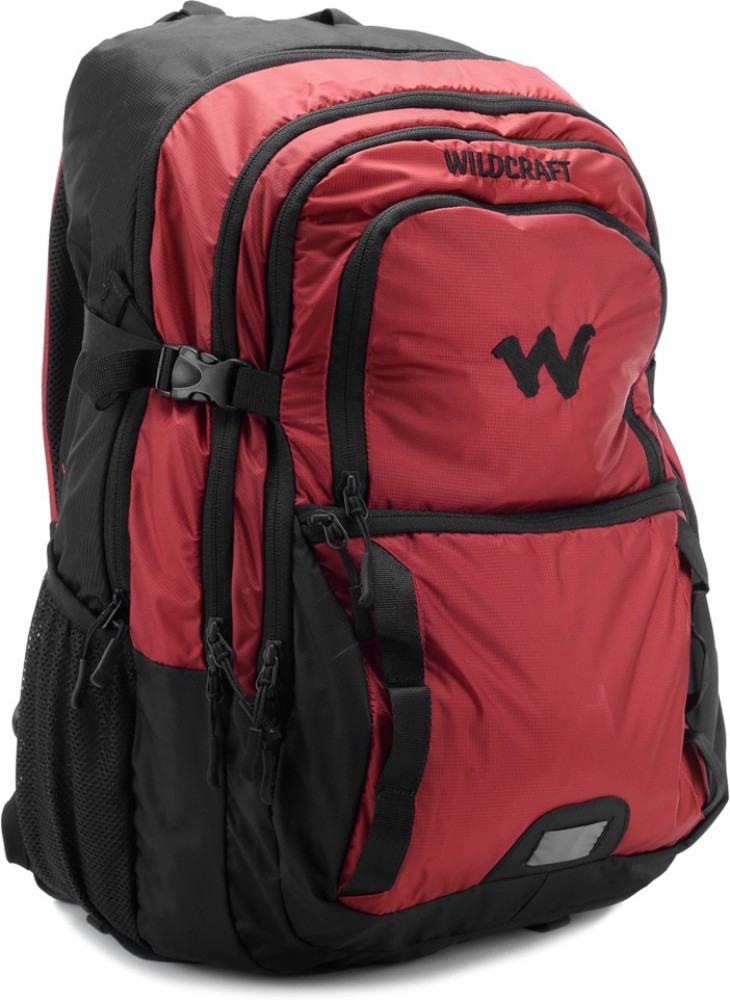 Wildcraft bags 2025 red and black