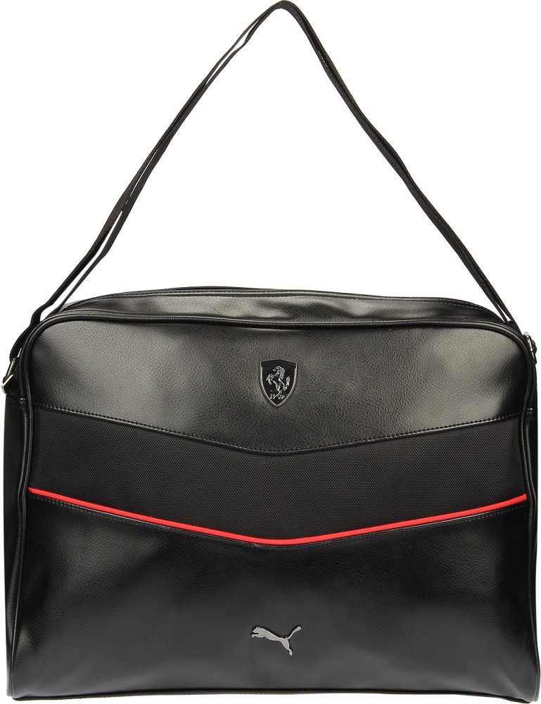 Puma leather deals messenger bag