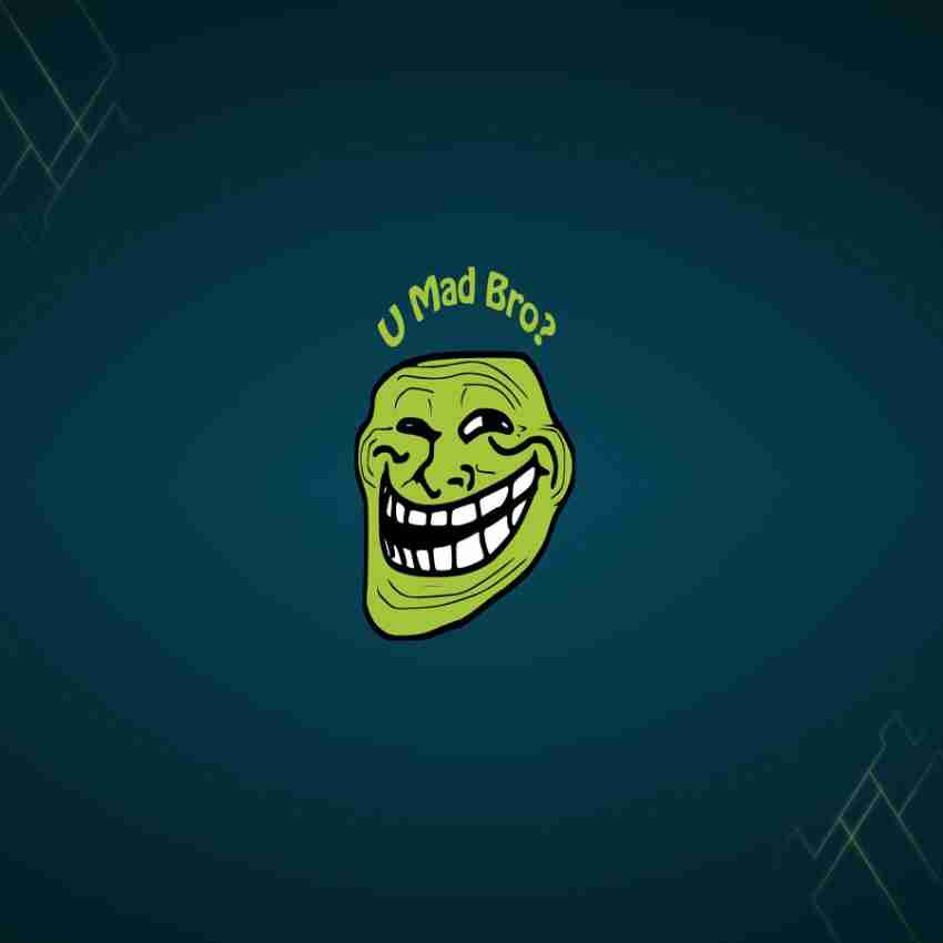 15pcs Troll Face Meme You Mad Bro Sticker Internet Rage Comic Vinyl Sticker  Car Window Trollface Water Bottle Laptop