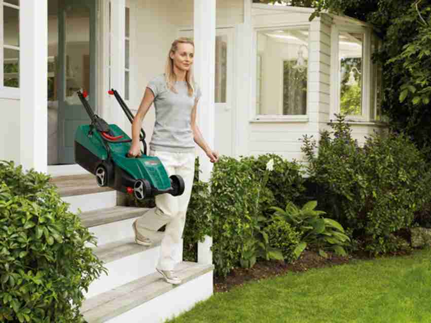 Bosch rotak best sale battery mower