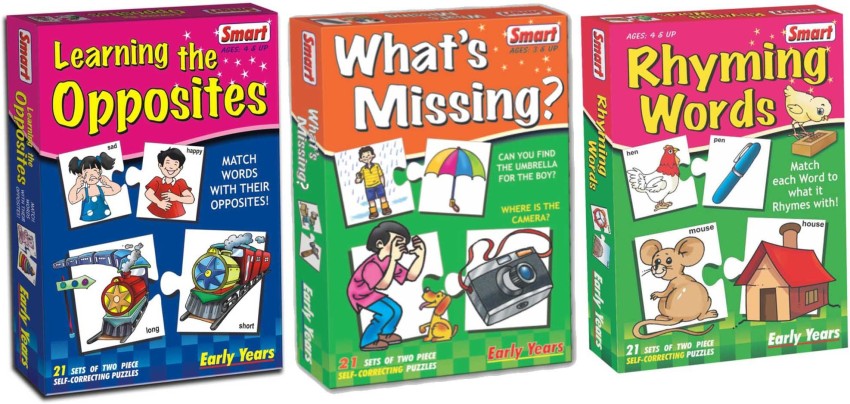 SMART Learning the Opposite, What's Missing & Rhyming Word Price in India -  Buy SMART Learning the Opposite, What's Missing & Rhyming Word online at