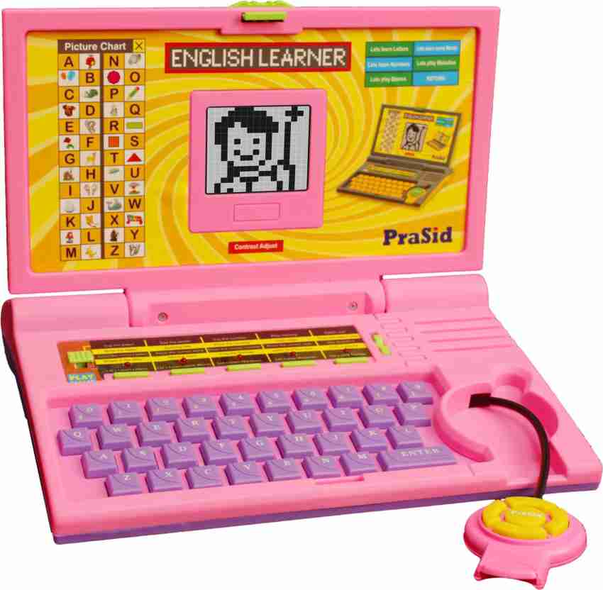 Prasid English Learner Computer Toy Educational Laptop PinkPurple