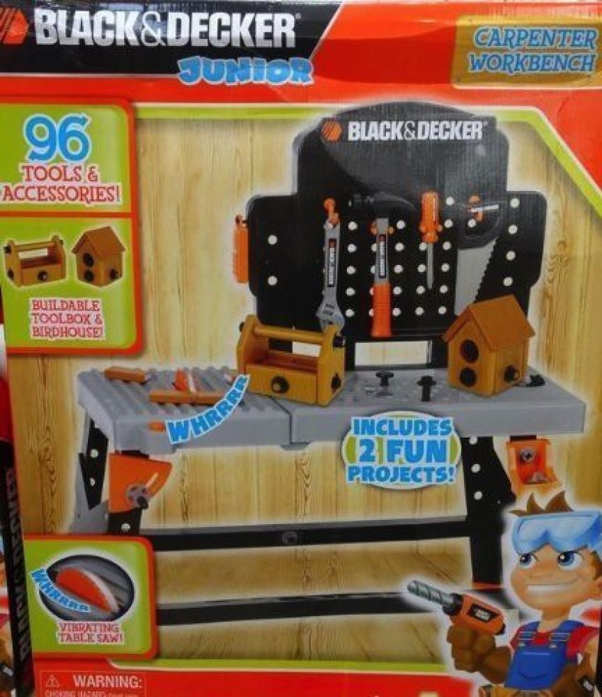 BLACK DECKER Junior Builder Toy Foldable Workbench With Tools