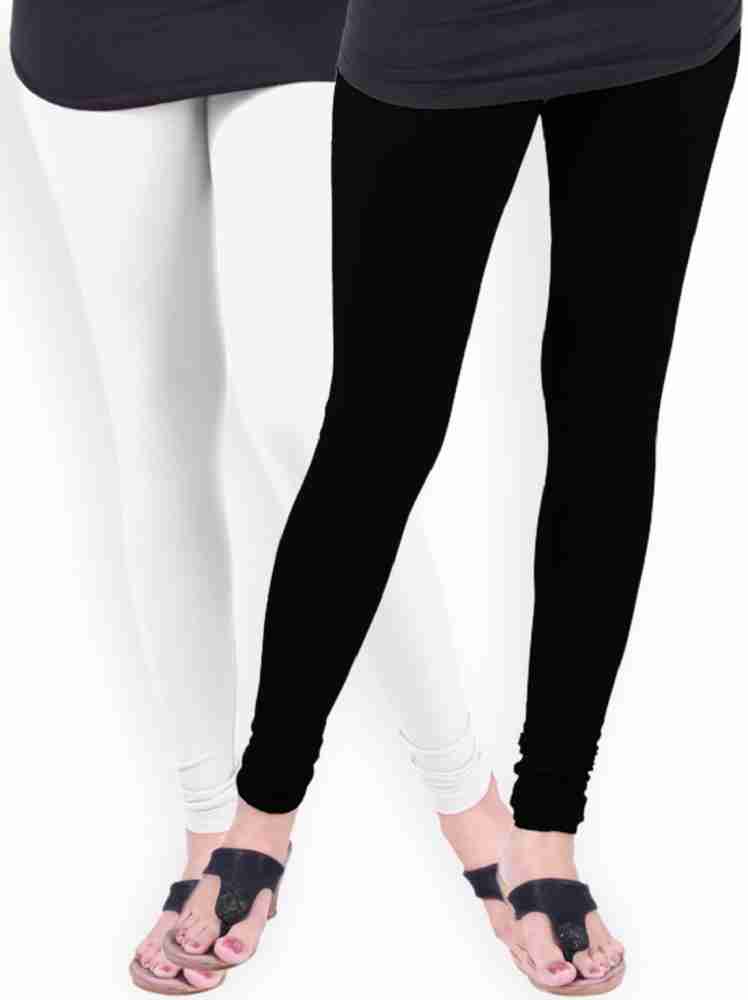 Buy Amul Florio Indian Style Churidar Leggings for Girls and Womens Combo  of -White-Red Color at