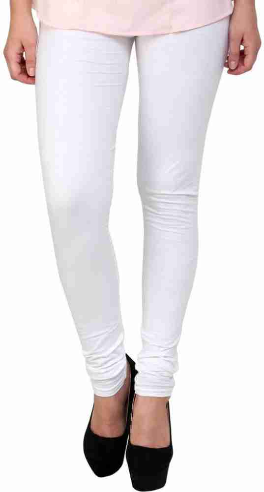 Buy Keshav Srushti Women White Solid Cotton Lycra Blend Legging (L) Online  at Best Prices in India - JioMart.