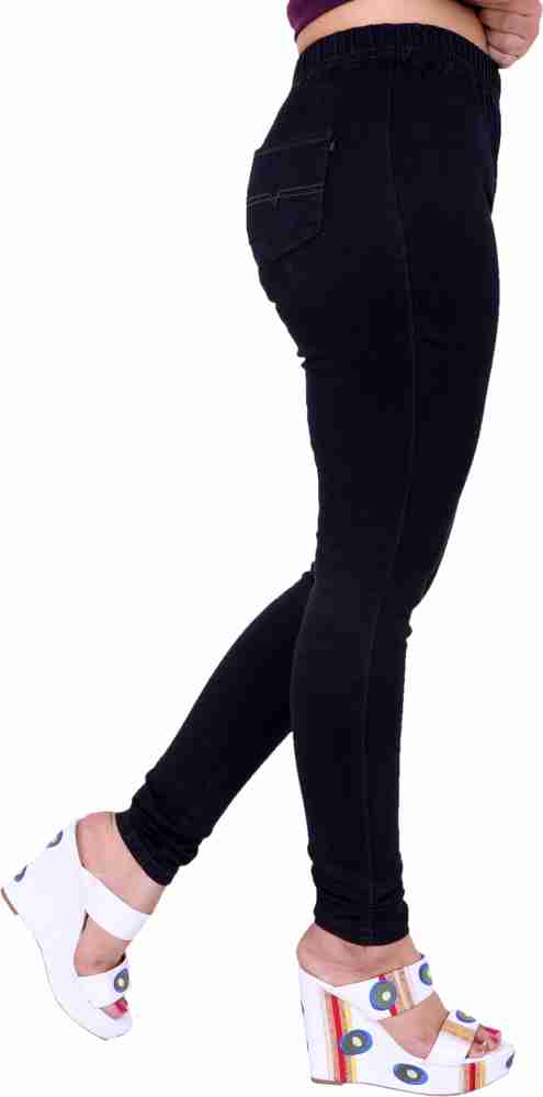 Buy online Blue Solids Mid Rise Jeggings from Jeans & jeggings for Women by  Fck-3 for ₹1699 at 0% off