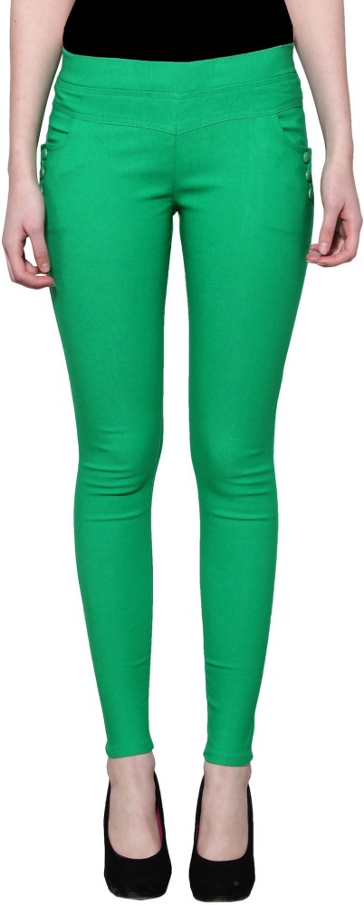 Buy Parrot Green Leggings for Women by LGC Online