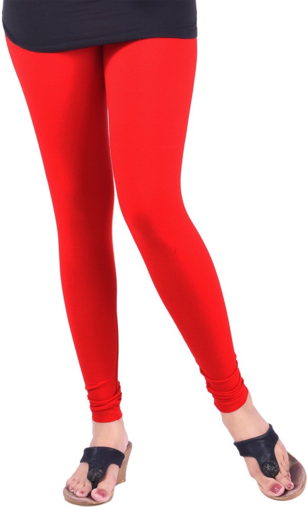 LUX LYRA Women's Pack of 1 Red Color Leggings (Yoga Pants 1PC Red Free Size)