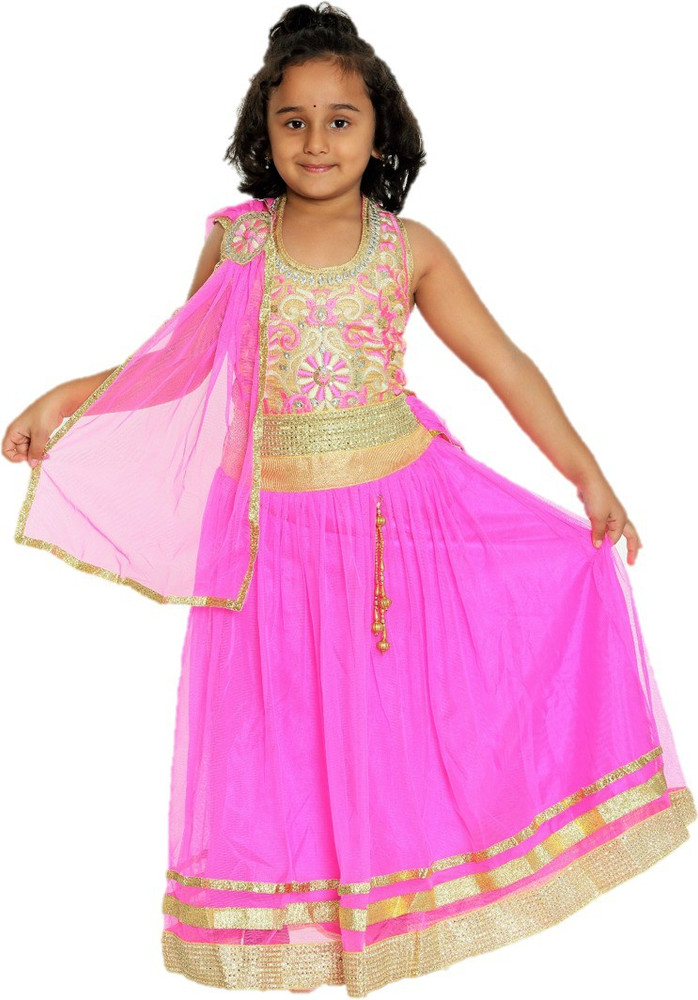 My Lil Princess Girls Lehenga Choli Ethnic Wear Self Design