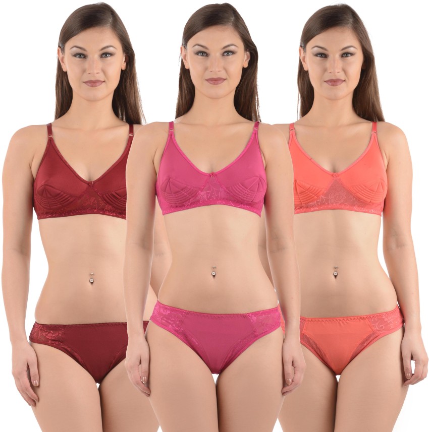 Buy online Lovinoform Maroon Color Cotton Bra from lingerie for