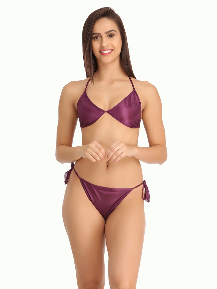 Womens String Bra Panty Set (Maroon) in Chennai at best price by