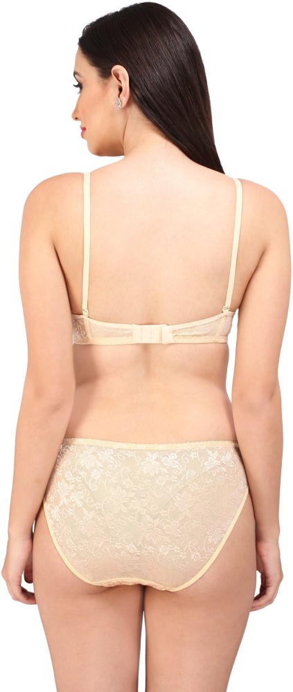 Buy Bralux Padded Cherry Bra - Underwear Set - White Online