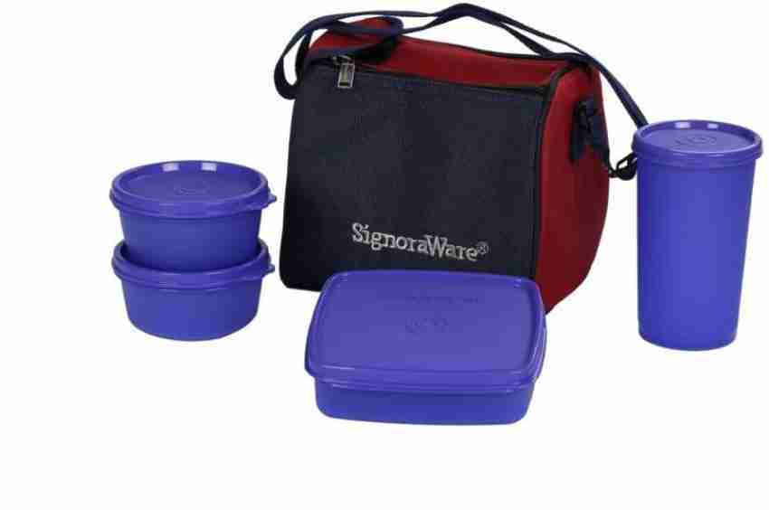 Flipkart Signoraware Signoraware lujoso Best Lunch Box with Bag 4 Containers Lunch Box 4 Containers Lunch Box