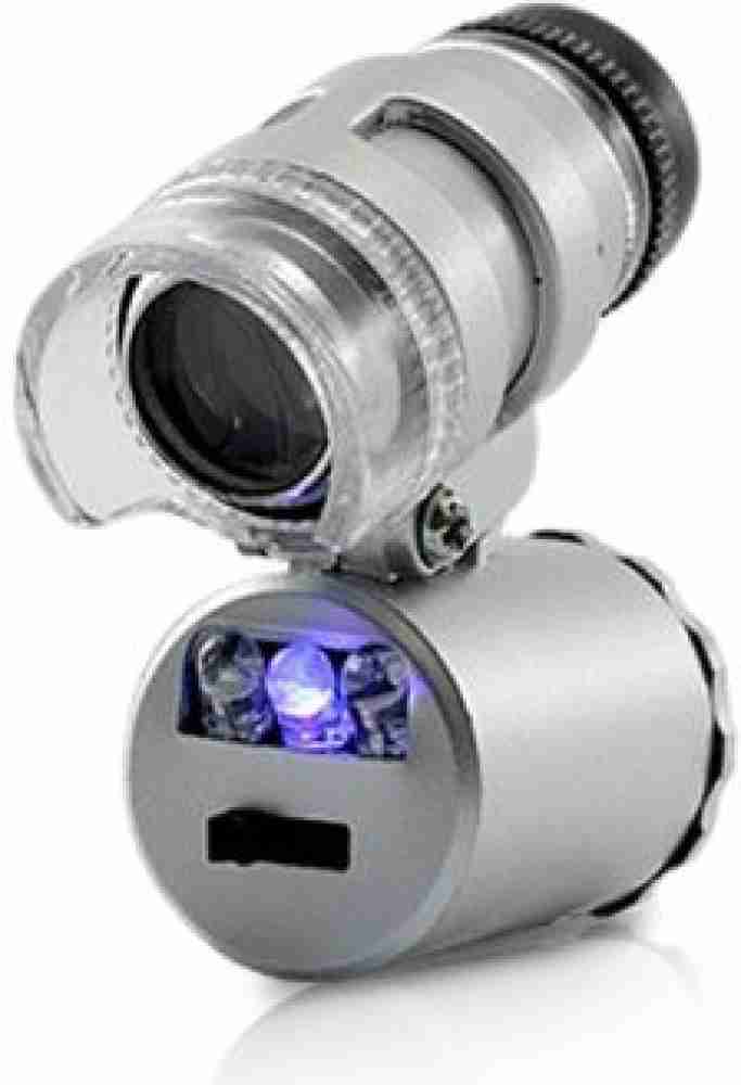 Currency Detecting Microscope 60x Mini Pocket LED Light Microscope Magnifier