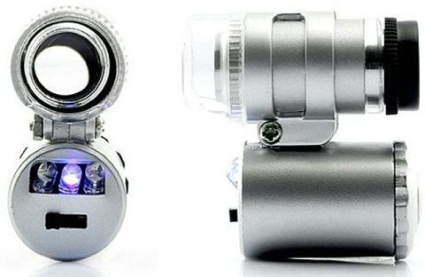 LED pocket microscope 60x - 100x magnifying glass