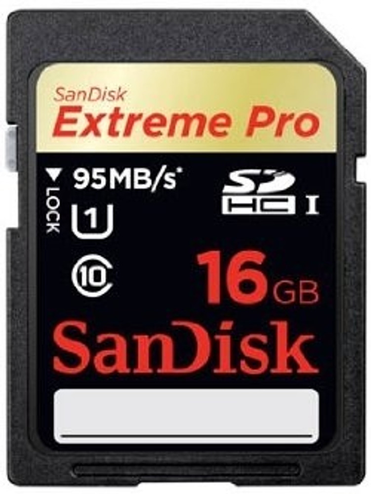 SanDisk Extreme Pro 16 GB SDHC Class 10 95 MB S Memory Card