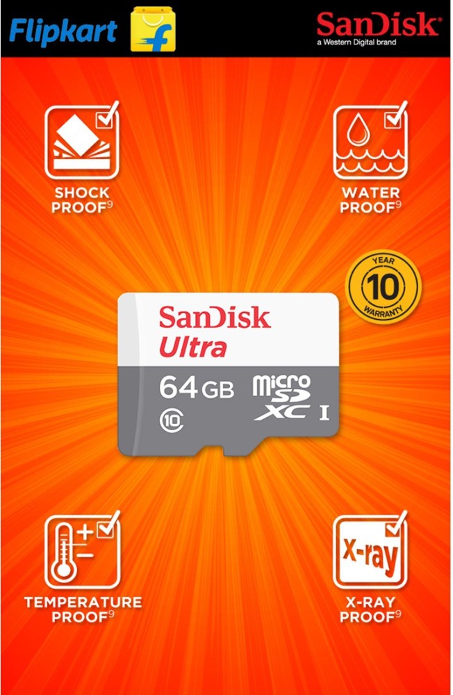SanDisk ultra 64 GB MicroSDXC Class 10 140 MB/s Memory Card - SanDisk 