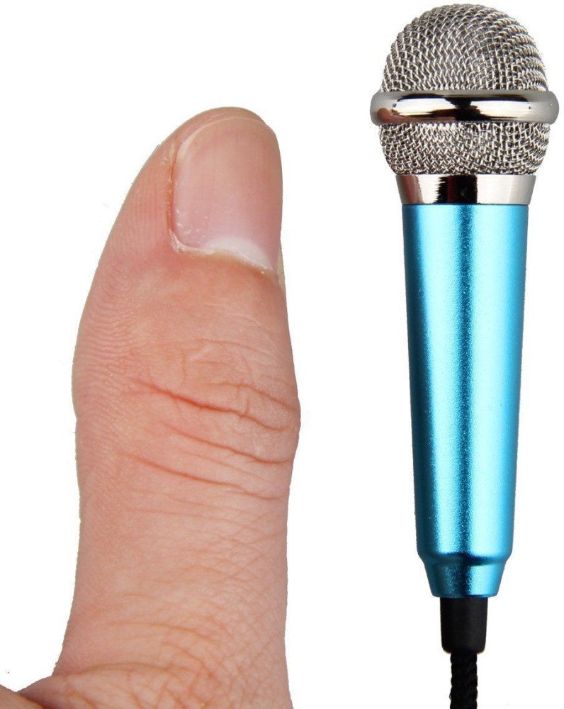 Blue microphone mascot. Microphone costume