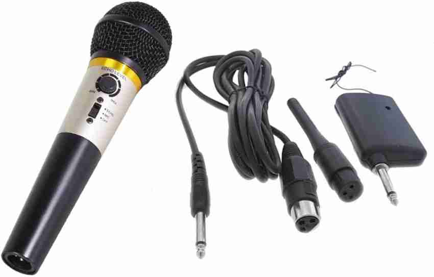 KROWN Unique 2 in 1 Wired Wireless Mic with Built in Echo