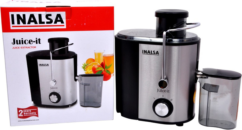 Inalsa Juice Extractor Juiceit 500 W Juicer 2 Jars Black Price in